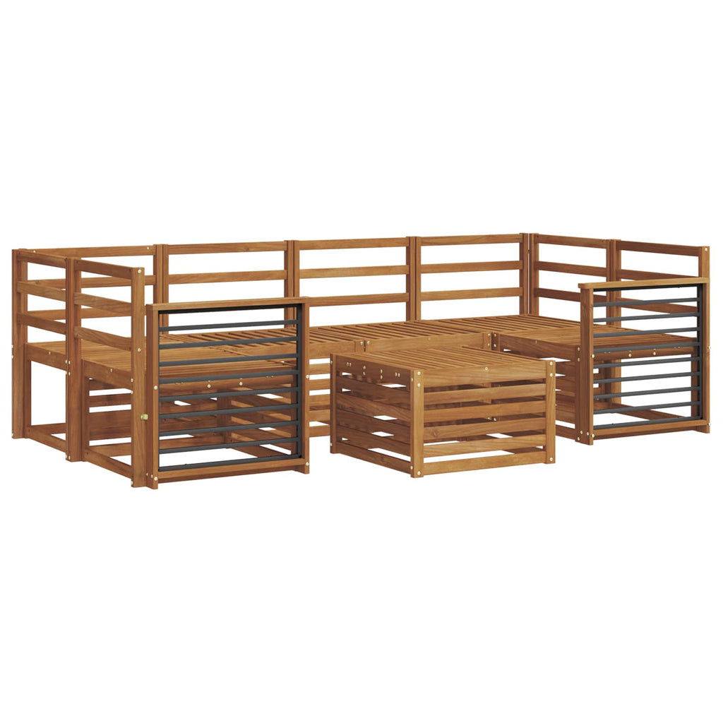 Sofagarnituren 7 pcs Natur Massivholz Akazie