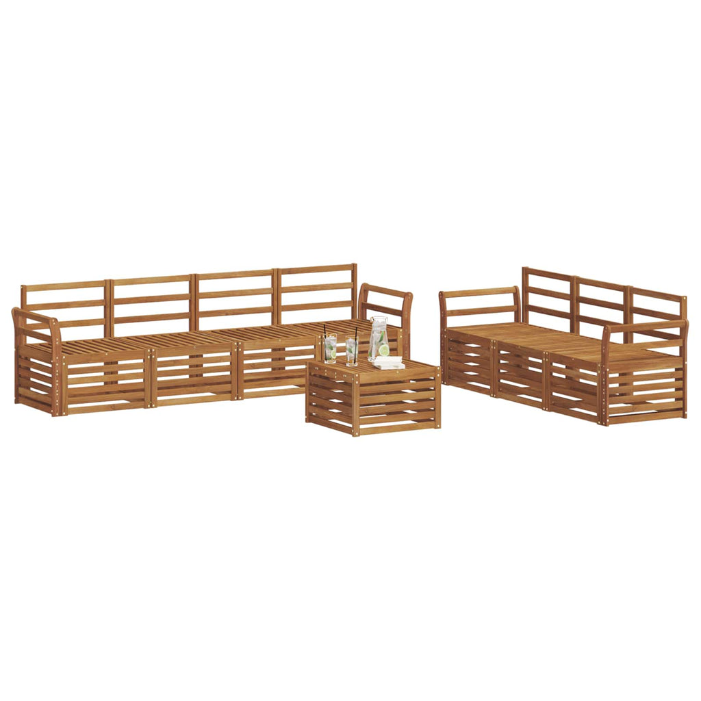 Sofagarnituren 8 pcs Natur Massivholz Akazie