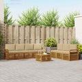Sofagarnituren 8 pcs Natur und Beige Massivholz Akazie
