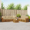 Sofagarnituren 8 pcs Natur und Beige Massivholz Akazie