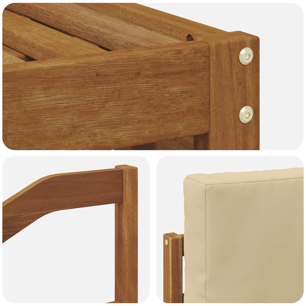Sofagarnituren 8 pcs Natur und Beige Massivholz Akazie