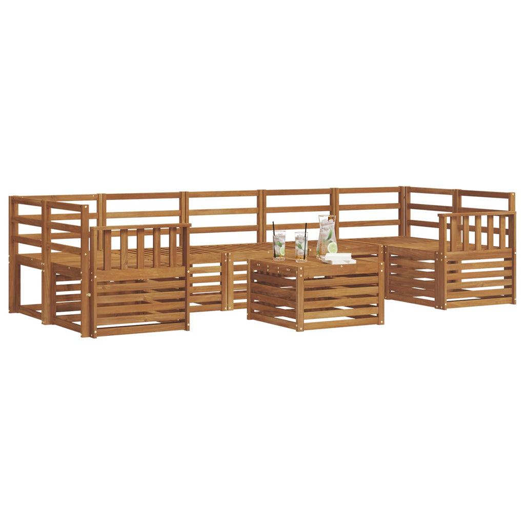 Sofagarnituren 8 pcs Natur Massivholz Akazie