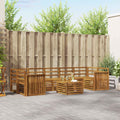 Sofagarnituren 8 pcs Natur Massivholz Akazie