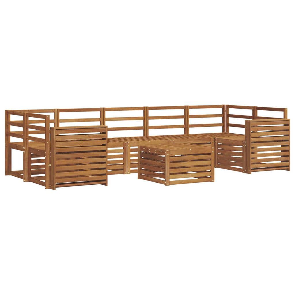 Sofagarnituren 8 pcs Natur Massivholz Akazie