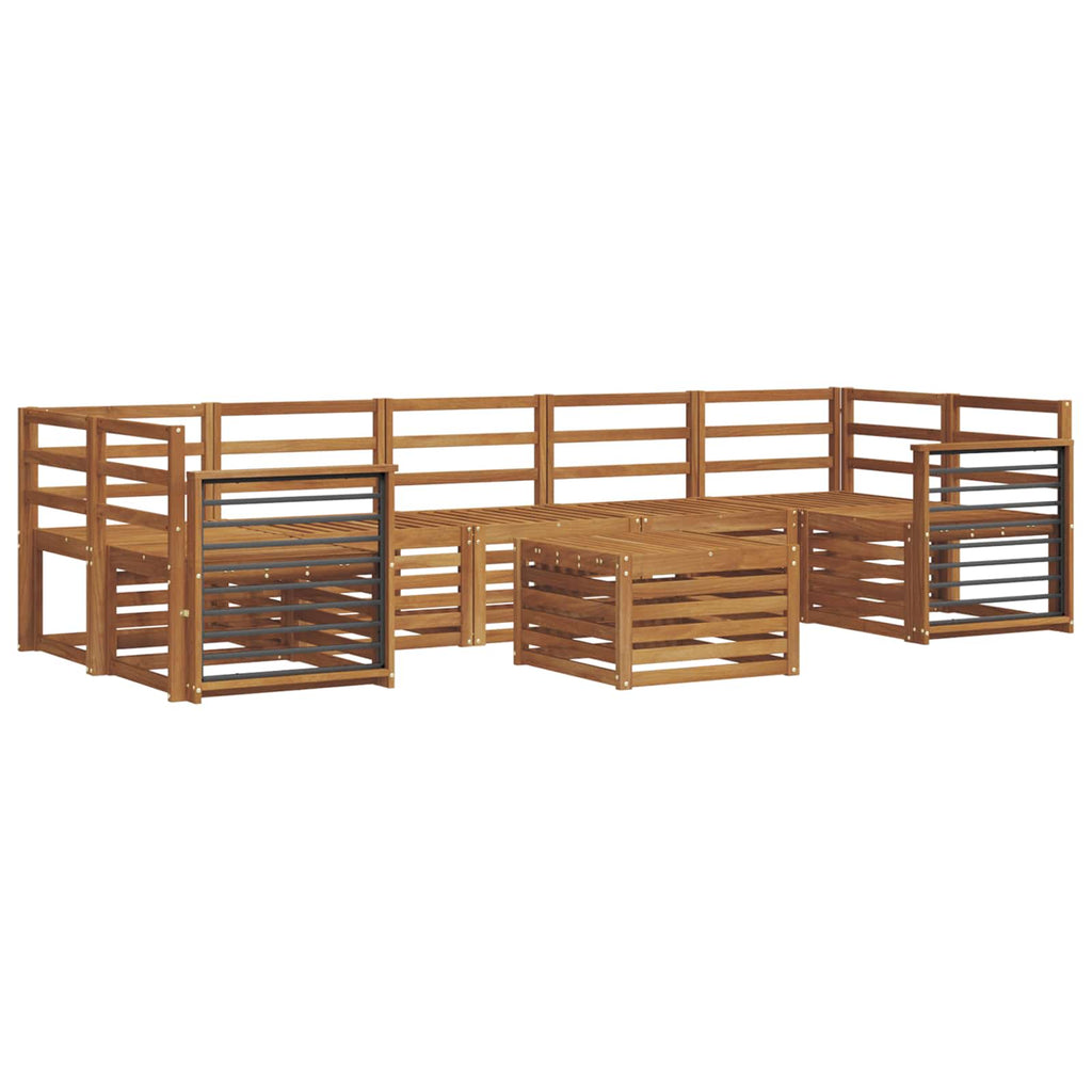 Sofagarnituren 8 pcs Natur Massivholz Akazie