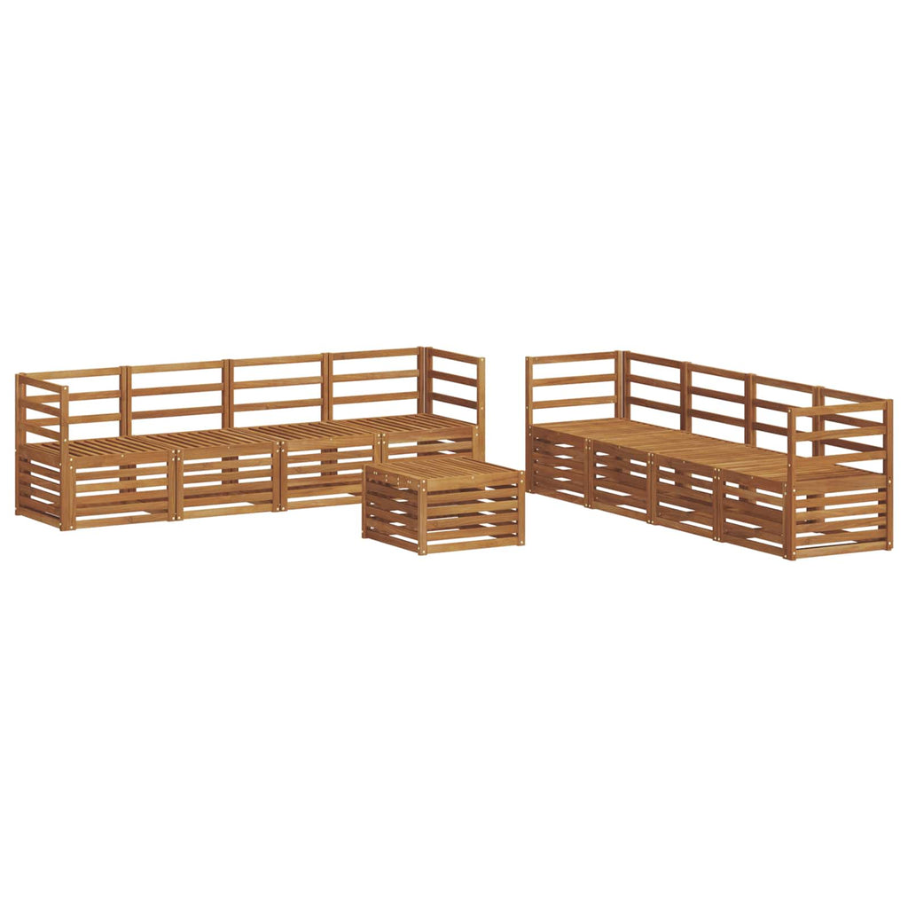 Sofagarnituren 9 pcs Natur Massivholz Akazie