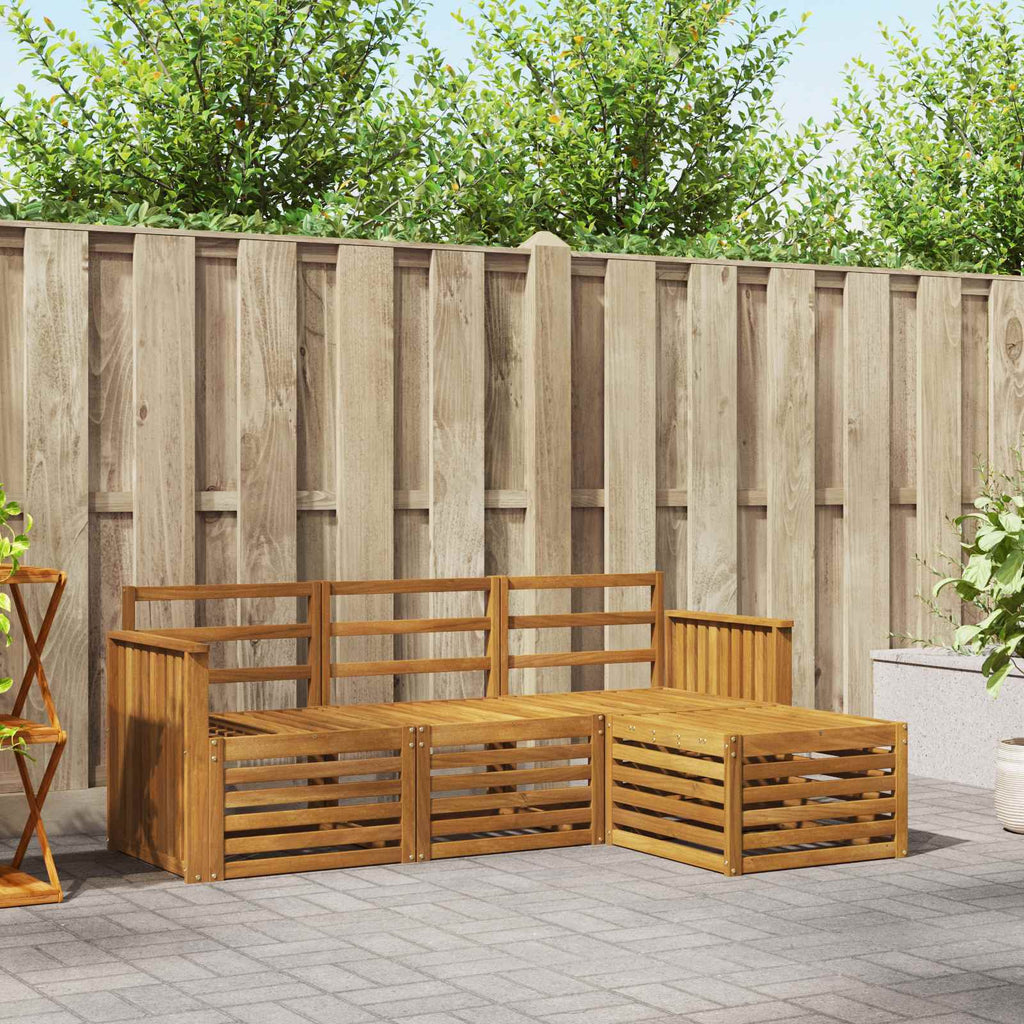 Outdoor-Sofagarnitur 4 pcs Natur