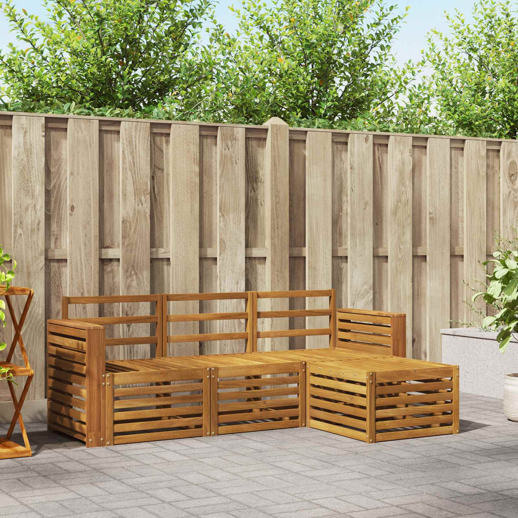 Outdoor-Sofagarnitur 4 pcs Natur