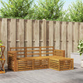 Outdoor-Sofagarnitur 4 pcs Natur