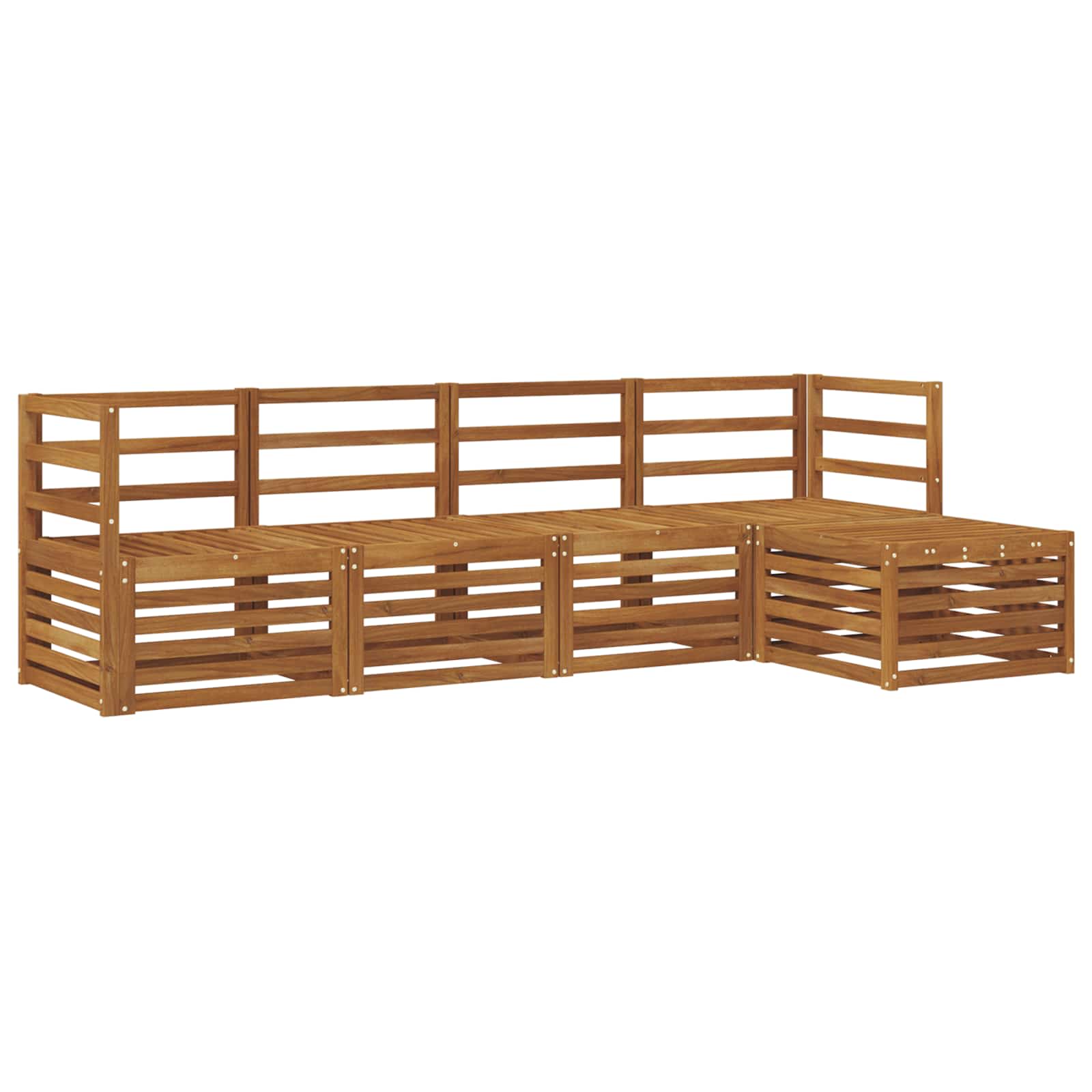 Outdoor-Sofagarnitur 5 pcs Natur