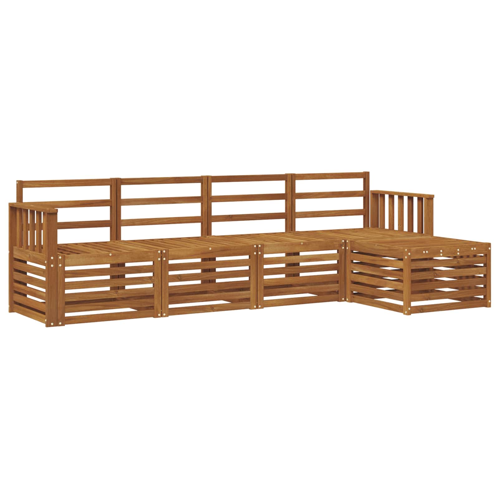 Outdoor-Sofagarnitur 5 pcs Natur