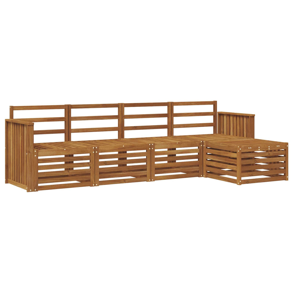 Outdoor-Sofagarnitur 5 pcs Natur