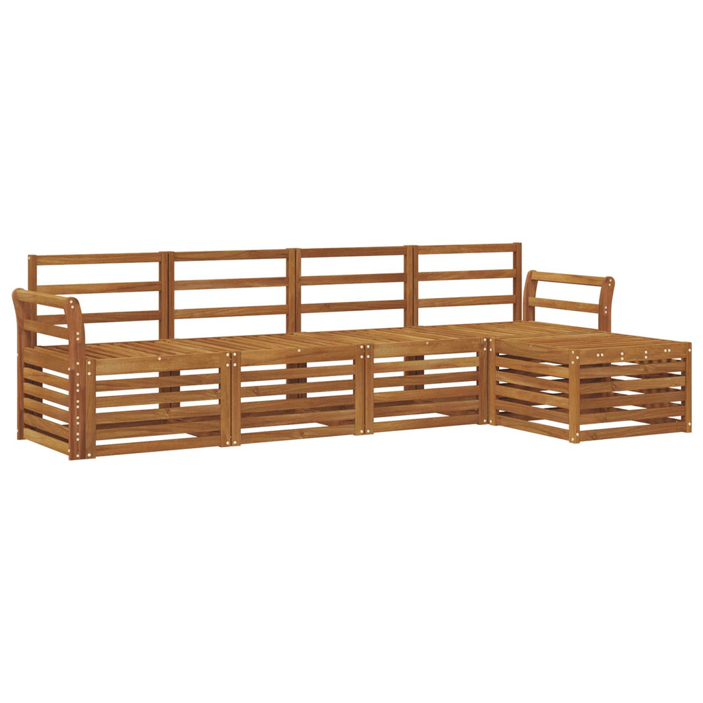 Outdoor-Sofagarnitur 5 pcs Natur