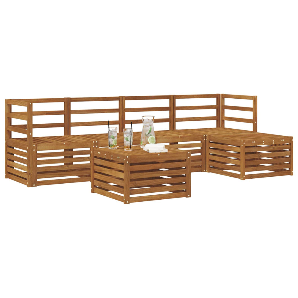 Outdoor-Sofagarnitur 6 pcs Natur
