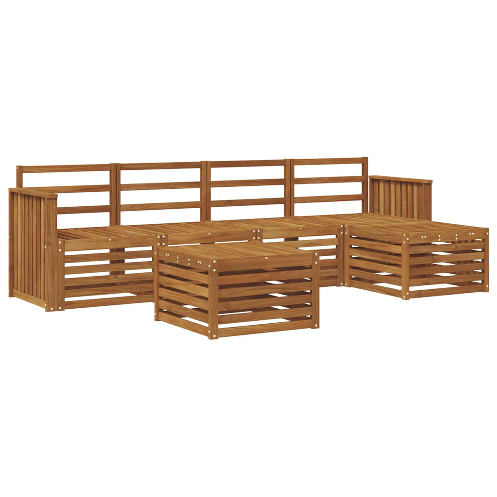 Outdoor-Sofagarnitur 6 pcs Natur