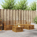 Outdoor-Sofagarnitur 6 pcs Natur