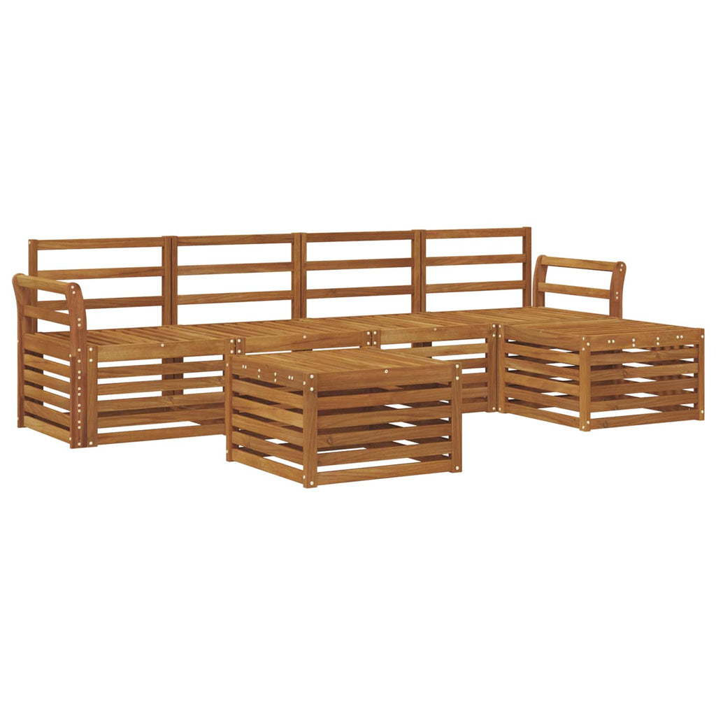 Outdoor-Sofagarnitur 6 pcs Natur
