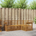 Sofagarnituren 4 pcs Natur Massivholz Akazie