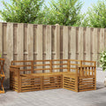 Sofagarnituren 4 pcs Natur Massivholz Akazie
