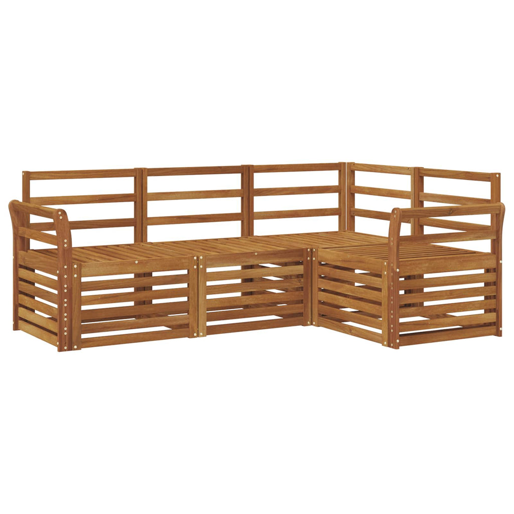 Sofagarnituren 4 pcs Natur Massivholz Akazie