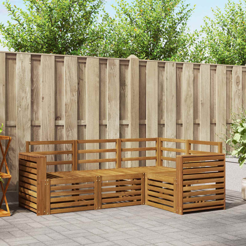 Sofagarnituren 4 pcs Natur Massivholz Akazie