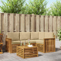Outdoor-Sofagarnitur mit Kissen 5 pcs Natur und Beige
