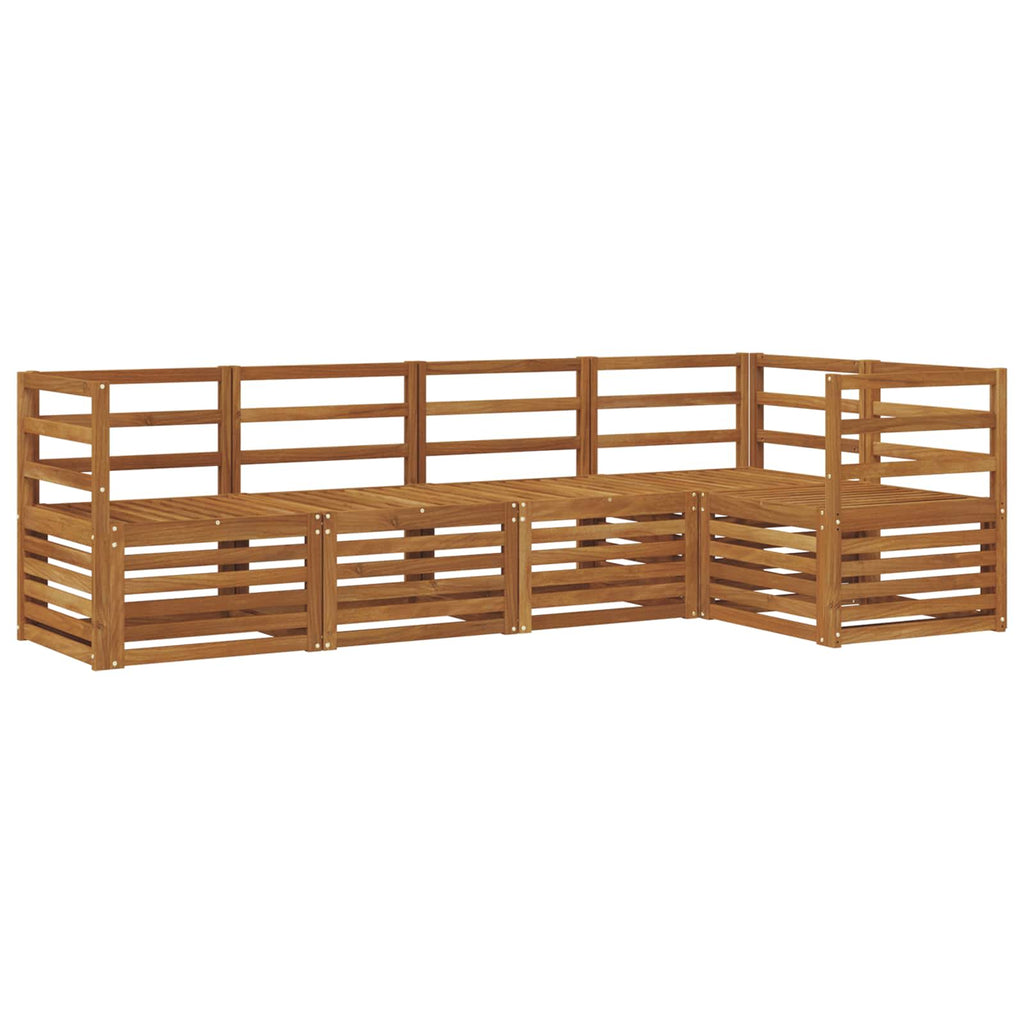 Ecksofa Set 5 pcs Natur Massivholz Akazie