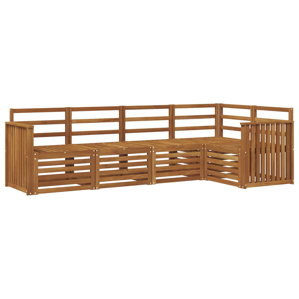Ecksofa Set 5 pcs Natur Massivholz Akazie