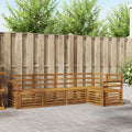 Ecksofa Set 5 pcs Natur Massivholz Akazie