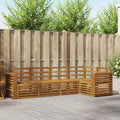 Ecksofa Set 5 pcs Natur Massivholz Akazie