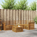 Ecksofa Set 6 pcs Natur Massivholz Akazie