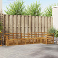 Ecksofa Set 6 pcs Natur Massivholz Akazie