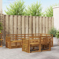 Outdoor-Sofagarnitur 7 pcs Natur Polyester