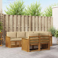 Ecksofa Set mit Kissen 7 pcs Natur und Beige