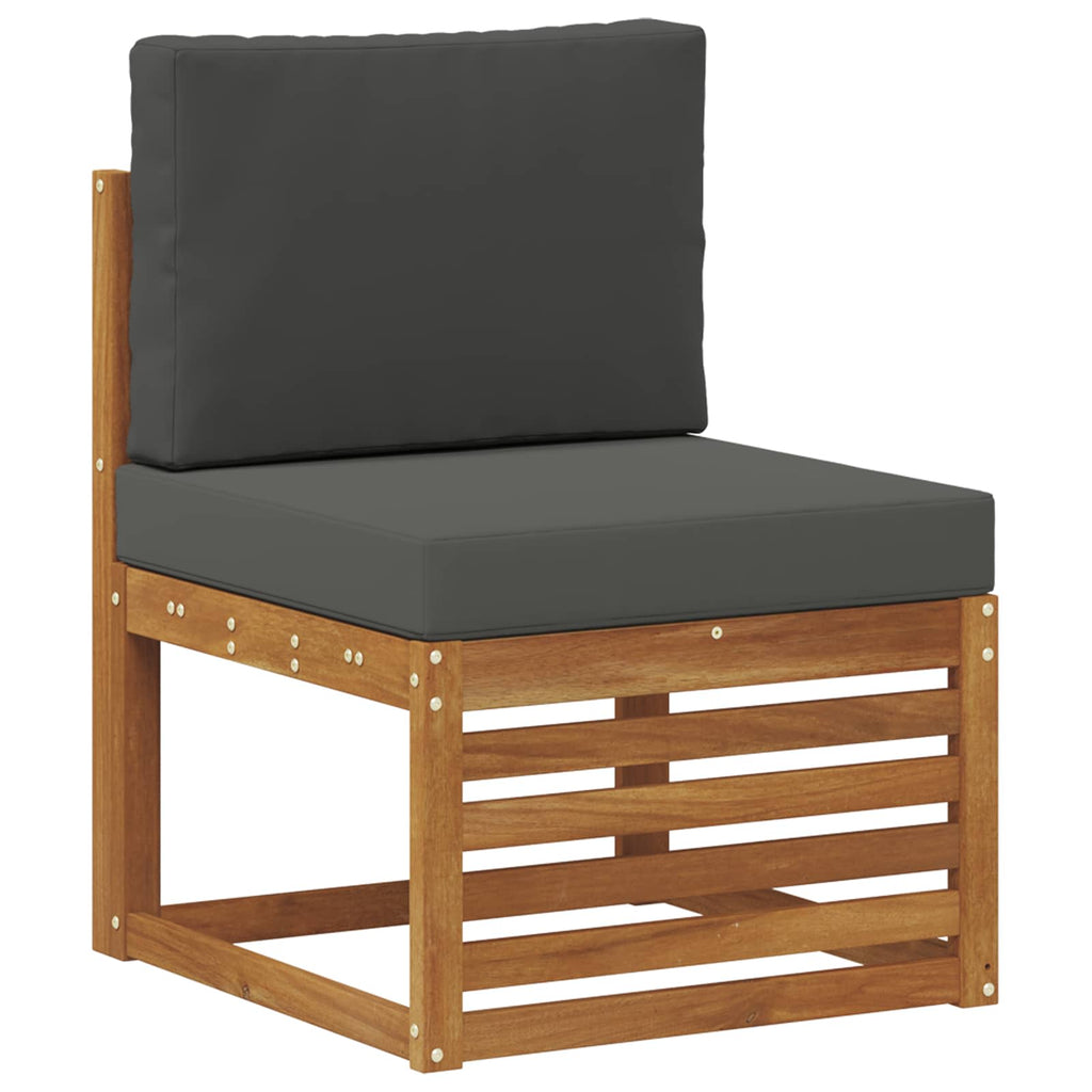 Ecksofa Set mit Kissen 7 pcs Natur und Anthrazit