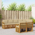 Sofagarnituren 8 pcs Natur und Beige Massivholz Akazie