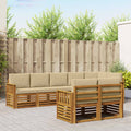 Sofagarnituren 8 pcs Natur und Beige Massivholz Akazie