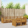 Sofagarnituren 8 pcs Natur Massivholz Akazie