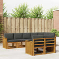 Sofagarnituren 8 pcs Natur und Anthrazit Massivholz Akazie