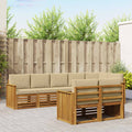 Sofagarnituren 8 pcs Natur und Beige Massivholz Akazie