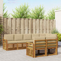 Sofagarnituren 8 pcs Natur und Beige Massivholz Akazie