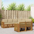 Sofagarnituren 8 pcs Natur und Beige Massivholz Akazie