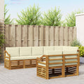 Sofagarnituren 8 pcs Natur und Creme Massivholz Akazie
