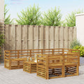 Sofagarnituren 9 pcs Natur Massivholz Akazie
