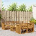 Sofagarnituren 9 pcs Natur Massivholz Akazie