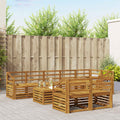 Sofagarnituren 9 pcs Natur Massivholz Akazie