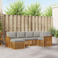Ecksofa Set mit Kissen 6 pcs Natürlich und Hellgrau