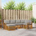 Ecksofa Set mit Kissen 6 pcs Natürlich und Hellgrau