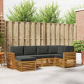 Ecksofa Set mit Kissen 6 pcs Natur und Anthrazit