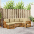 Ecksofa Set mit Kissen 6 pcs Natur und Beige